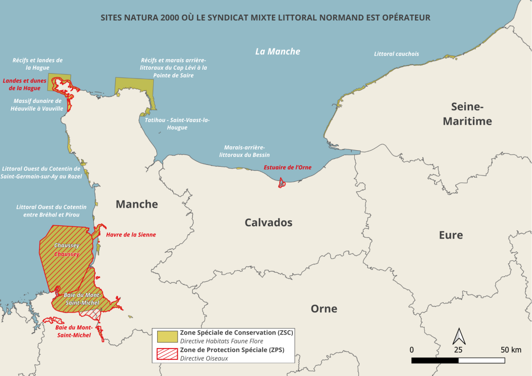 Carte de localisations des sites Natura 2000